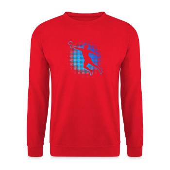 Jouer au fistball : cadeau pour un joueur de fistball - Sweat-shirt Unisexe - rouge - Devant - Alina (178cm) & Michal (187cm)
