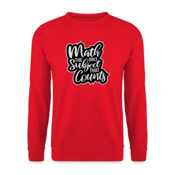 Les mathématiques La seule matière qui compte Nerd Mathe Logo - Sweat-shirt Unisexe - rouge - Devant - Alina (178cm) & Michal (187cm)