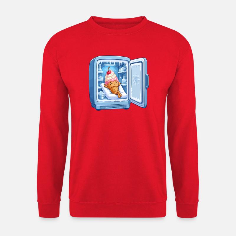 Kühlschrank Eiscreme Kuschelheld - Unisex Sweatshirt - red