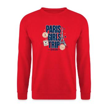 Funny Girls Trip Gifts Paris Girls Trip 2026 Women - Unisex Sweatshirt - red - Front - Alina (178cm) & Michal (187cm)