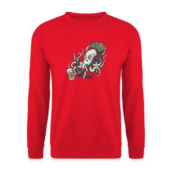 Calmar de bière - Sweat-shirt Unisexe - rouge - Devant - Alina (178cm) & Michal (187cm)