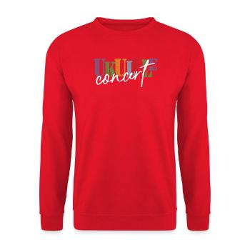 Concert Ukulele - Unisex Sweatshirt - red - Front - Alina (178cm) & Michal (187cm)