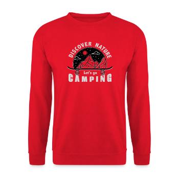 Allons camper ! - Sweat-shirt Unisexe - rouge - Devant - Alina (178cm) & Michal (187cm)