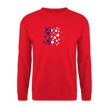France, France flag, fra, FRA, france - Unisex Sweatshirt - red - Front - Alina (178cm) & Michal (187cm)
