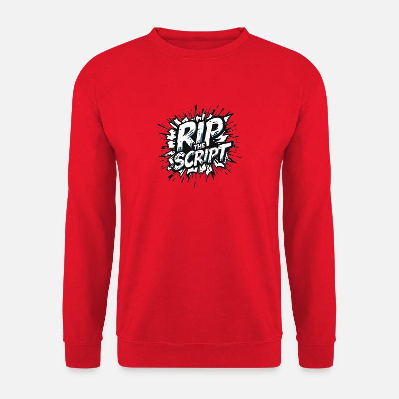 Rip the Script Burst - Sweat-shirt Unisexe - rouge