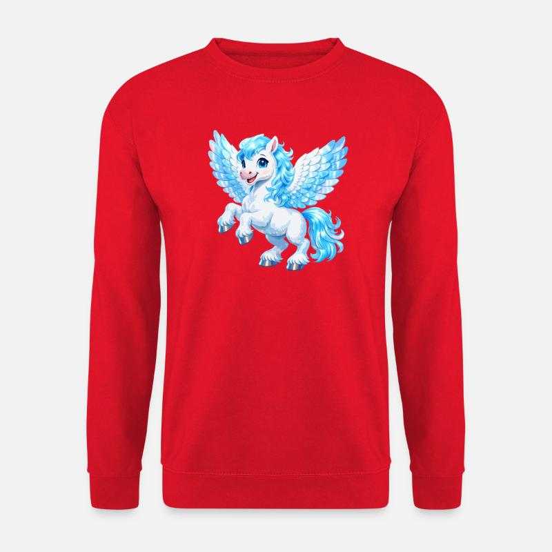 Fliegendes Pegasus-Pferd - Unisex Pullover - Rot