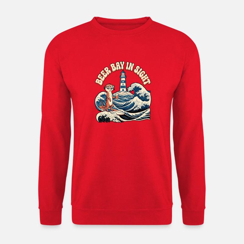 Bier Bucht Erdmännchen - Unisex Pullover - Rot