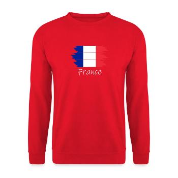 Drapeau français - Sweat-shirt Unisexe - rouge - Devant - Alina (178cm) & Michal (187cm)