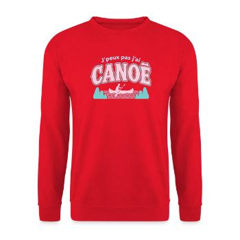 J'peux pas j'ai CANOE - Sweat-shirt Unisexe - rouge - Devant - Alina (178cm) & Michal (187cm)
