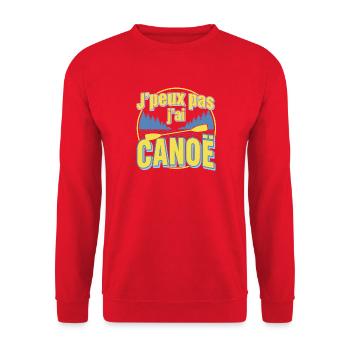 J'peux pas j'ai CANOE - Sweat-shirt Unisexe - rouge - Devant - Alina (178cm) & Michal (187cm)