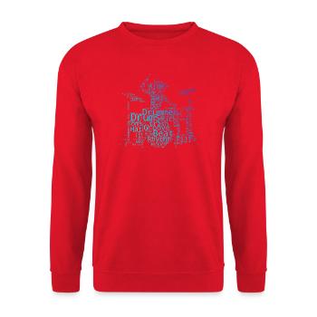Jouer de la batterie Idée cadeau pour un musicien - Sweat-shirt Unisexe - rouge - Devant - Alina (178cm) & Michal (187cm)