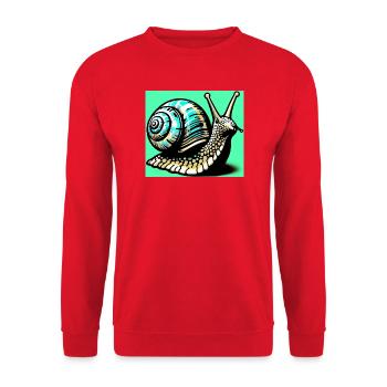 Escargot - Sweat-shirt Unisexe - rouge - Devant - Alina (178cm) & Michal (187cm)