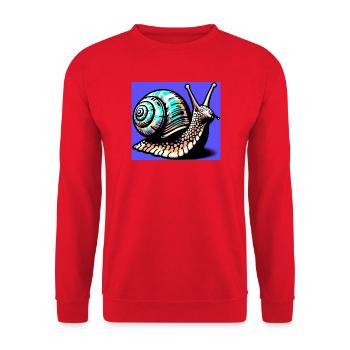 Escargot - Sweat-shirt Unisexe - rouge - Devant - Alina (178cm) & Michal (187cm)