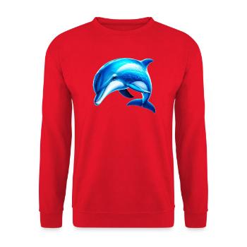 dauphin - Sweat-shirt Unisexe - rouge - Devant - Alina (178cm) & Michal (187cm)