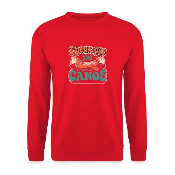 J'peux pas j'ai Canoë - Sweat-shirt Unisexe - rouge - Devant - Alina (178cm) & Michal (187cm)