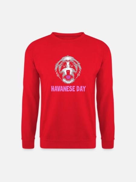 Chien bichon havanais - Sweat-shirt Unisexe - rouge