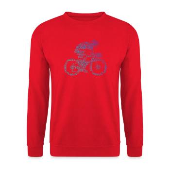 Geschenkidee für einen Roadbike mit Roadbike - Unisex Pullover - Rot - Vorne - Alina (178cm) & Michal (187cm)
