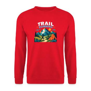 Course sur sentier - Sweat-shirt Unisexe - rouge - Devant - Alina (178cm) & Michal (187cm)