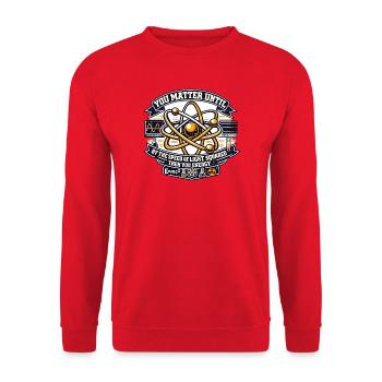You Matter Bis Lichtgeschwindigkeit - Unisex Pullover - Rot - Vorne - Alina (178cm) & Michal (187cm)