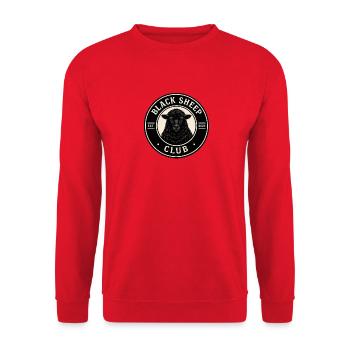 Black Sheep Club Emblem - Unisex Sweatshirt - red - Front - Alina (178cm) & Michal (187cm)