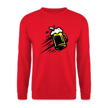 Icône de chope de bière - Sweat-shirt Unisexe - rouge - Devant - Alina (178cm) & Michal (187cm)