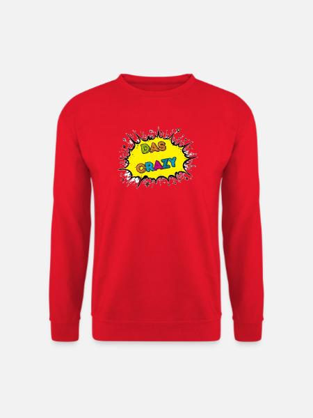 Das Crazy Comic Explosion - Unisex Pullover - Rot