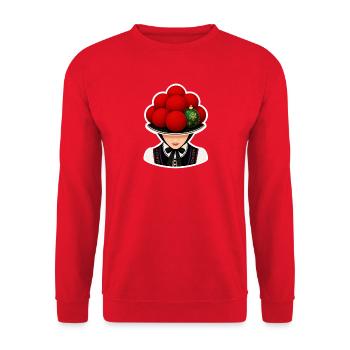 Fille bavaroise avec Bollenhut. 2 - Sweat-shirt Unisexe - rouge - Devant - Alina (178cm) & Michal (187cm)