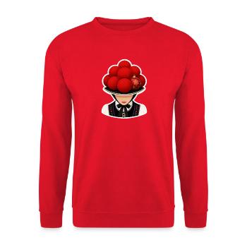 Fille bavaroise avec Bollenhut. 3 - Sweat-shirt Unisexe - rouge - Devant - Alina (178cm) & Michal (187cm)