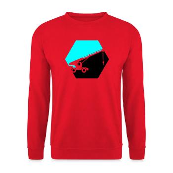 Excavator - Unisex Sweatshirt - red - Front - Alina (178cm) & Michal (187cm)