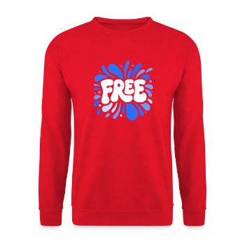 Blue Free Splash Explosion - Unisex Sweatshirt - red - Front - Alina (178cm) & Michal (187cm)