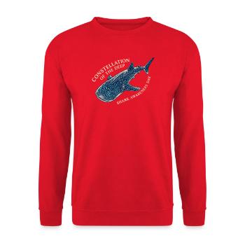Constellation Of The Deep – Walhai - Unisex Pullover - Rot - Vorne - Alina (178cm) & Michal (187cm)