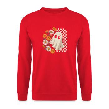 Geist unter Blumen - Unisex Pullover - Rot - Vorne - Alina (178cm) & Michal (187cm)