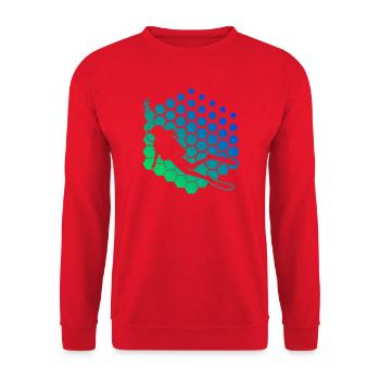 Gift idea for a freediver with freediving - Unisex Sweatshirt - red - Front - Alina (178cm) & Michal (187cm)