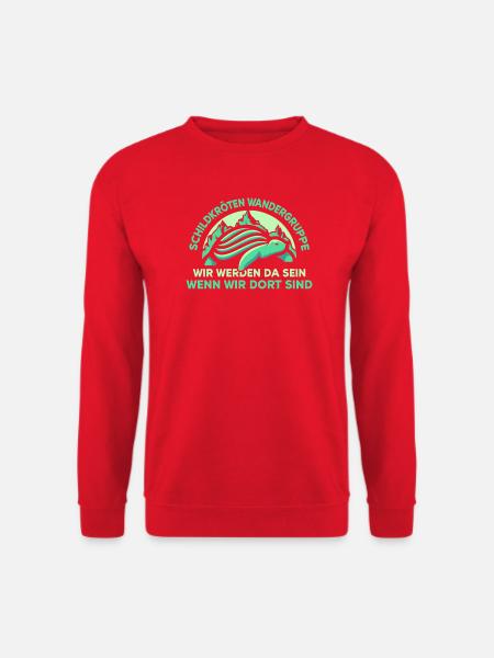 Schildkörten Wandergruppe Wander Bergsteiger - Unisex Pullover - Rot
