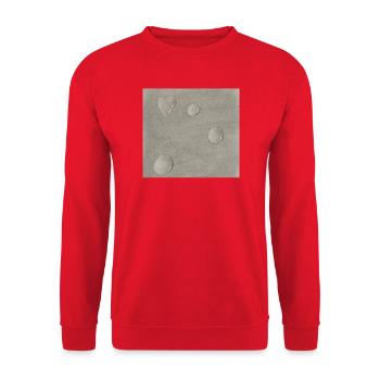 Realistische 3D Wassertropfen - Unisex Pullover - Rot - Vorne - Alina (178cm) & Michal (187cm)