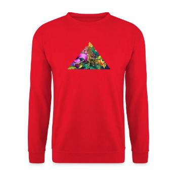Racines Tropicales Arc-en-Ciel - Sweat-shirt Unisexe - rouge - Devant - Alina (178cm) & Michal (187cm)