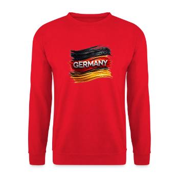 Germany Painting Line Flag - Unisex Sweatshirt - red - Front - Alina (178cm) & Michal (187cm)