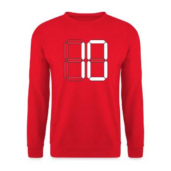 NUMÉRO 10 Dix Cadeau d’anniversaire numérique - Sweat-shirt Unisexe - rouge - Devant - Alina (178cm) & Michal (187cm)