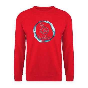 Be Like Water Circle - Unisex Sweatshirt - red - Front - Alina (178cm) & Michal (187cm)