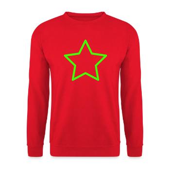 Stern - Unisex Pullover - Rot - Vorne - Alina (178cm) & Michal (187cm)