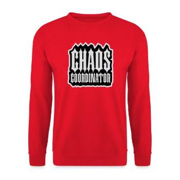 Chaos Coordinator Lustig Titel Eltern Lehrer Logo - Unisex Pullover - Rot - Vorne - Alina (178cm) & Michal (187cm)