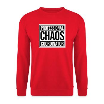 Chaos Coordinator Lustig Titel Eltern Lehrer Logo - Unisex Pullover - Rot - Vorne - Alina (178cm) & Michal (187cm)