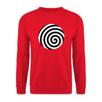 Black and White Spiral - Unisex Sweatshirt - red - Front - Alina (178cm) & Michal (187cm)