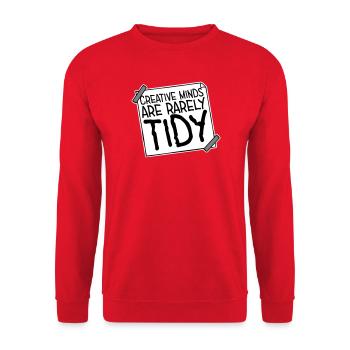 Creative Minds Are Rarely Tidy Funny Creative Logo - Unisex Sweatshirt - red - Front - Alina (178cm) & Michal (187cm)