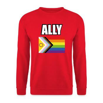 Drapeau de la fierté inclusive Allié Gay - Sweat-shirt Unisexe - rouge - Devant - Alina (178cm) & Michal (187cm)