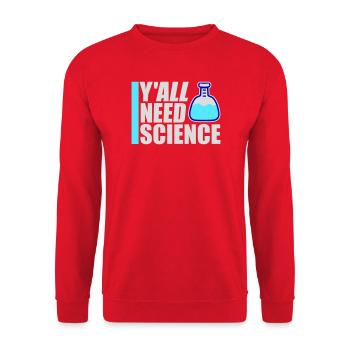Vous avez besoin de science, de nerds drôles de science - Sweat-shirt Unisexe - rouge - Devant - Alina (178cm) & Michal (187cm)