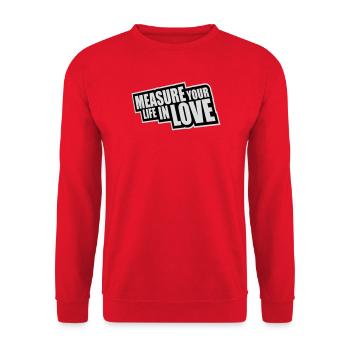 Mesure votre vie en amour Logo d’amour inspirant - Sweat-shirt Unisexe - rouge - Devant - Alina (178cm) & Michal (187cm)