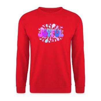 Joie éclatante en splash pop - Sweat-shirt Unisexe - rouge - Devant - Alina (178cm) & Michal (187cm)