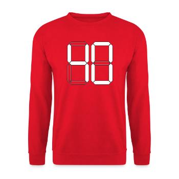 NUMÉRO 40 Quarante Cadeaux d’anniversaire numériques - Sweat-shirt Unisexe - rouge - Devant - Alina (178cm) & Michal (187cm)