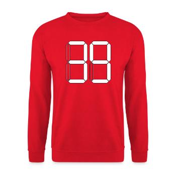 NUMÉRO 39 Trente-neuf Cadeaux Numériques - Sweat-shirt Unisexe - rouge - Devant - Alina (178cm) & Michal (187cm)